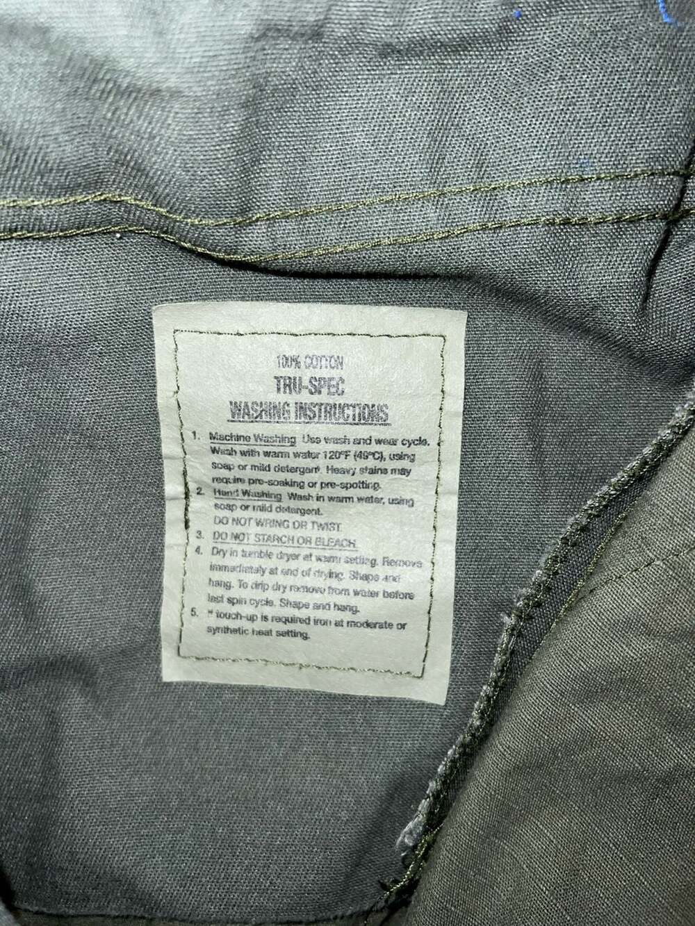 US Military Vintage Cargo Pants Green Olive Ripstop - Picture 5 of 10